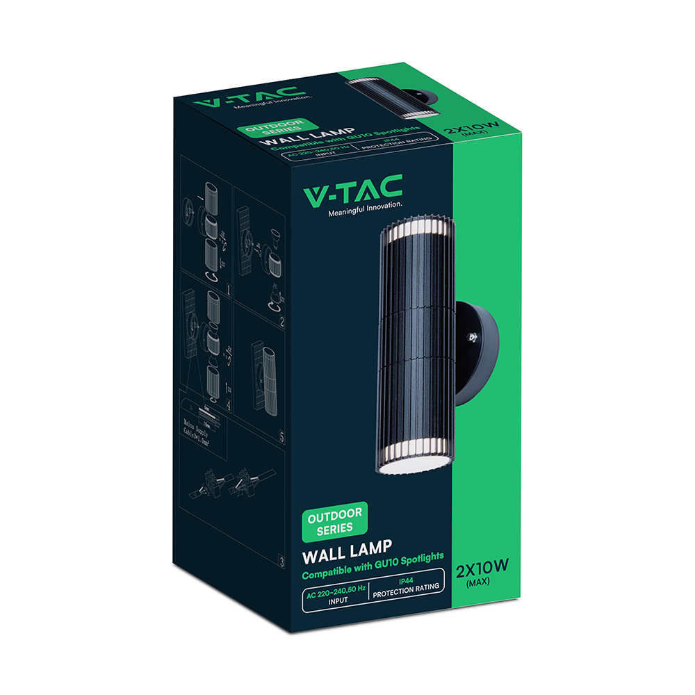 GU10 Wall Light Holder Double Head IP54