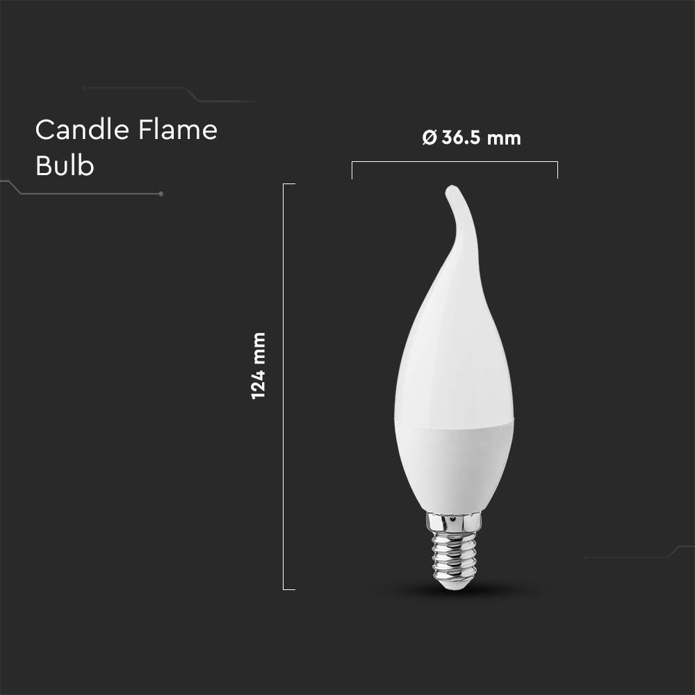 Lampadina LED E14 3.7W Candela a Fiamma 2700K