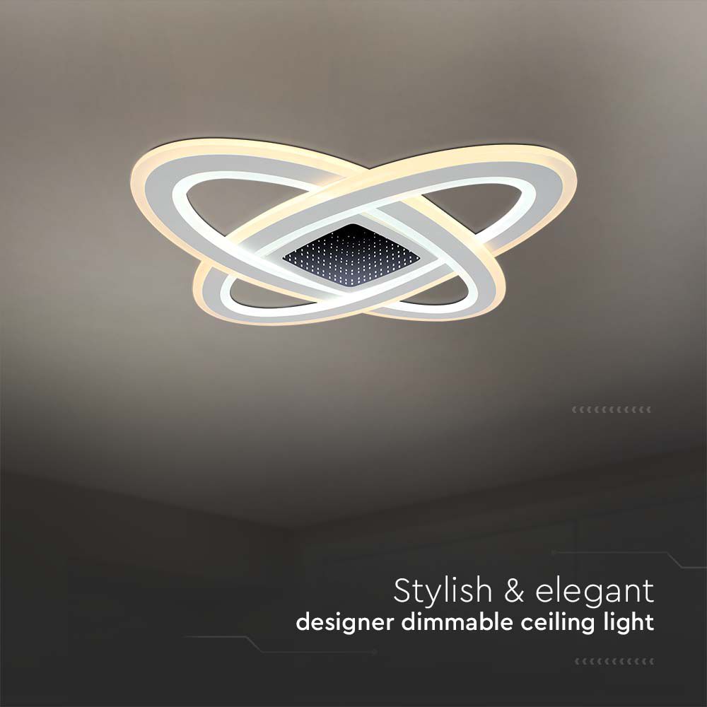 LAMPADA DA SOFFITTO DECORATIVA SMART LED 130W 50x50x5CM 3IN1 DIMMERABILE+TELECOMANDO img 1