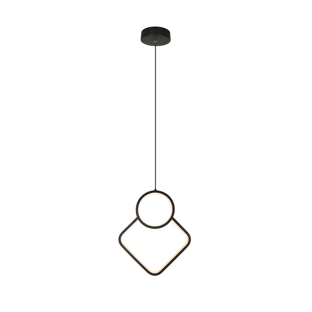 LED Designer Metal Hanging Lamp Black Body 4000K