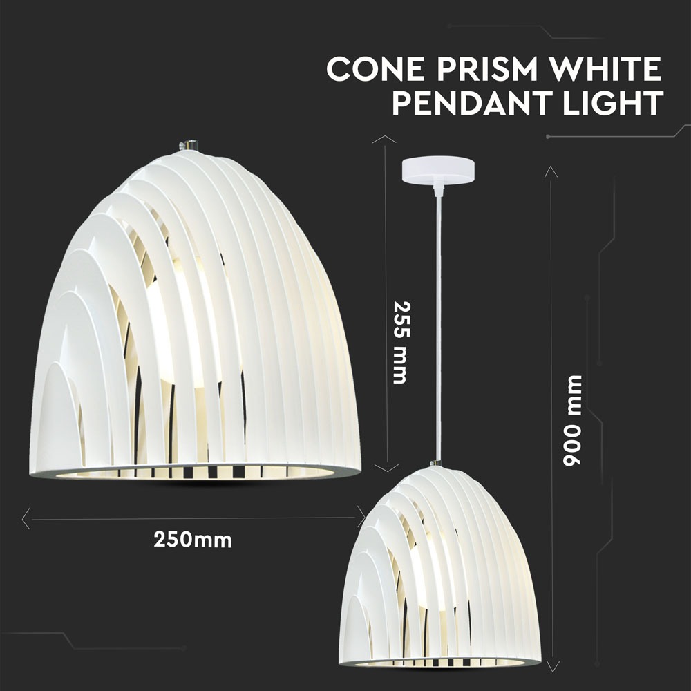 Pendente Light Cone Prism Bianco