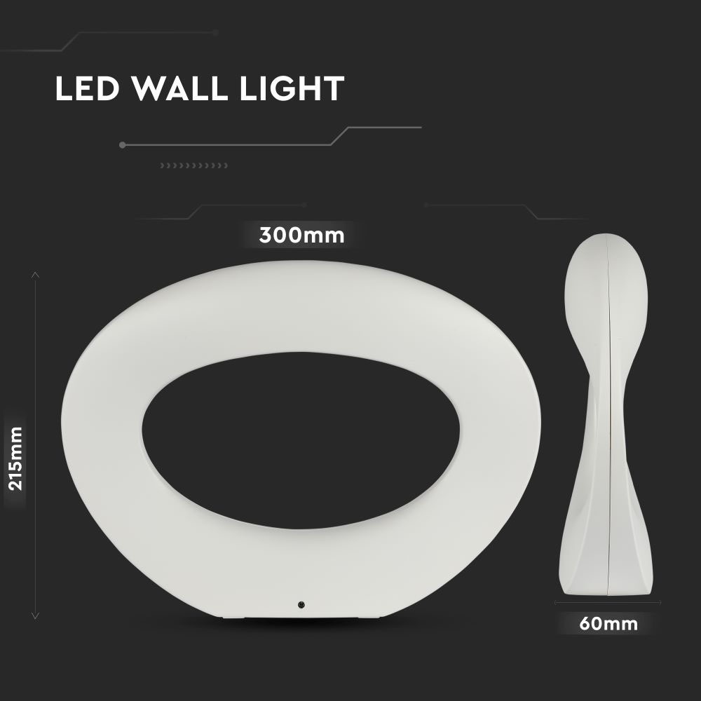 10W LED Wall Light Corpo Bianco 3000K