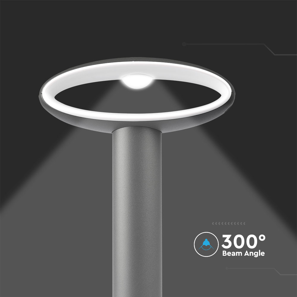 9W LED Bollard Lamp Dark Grey Aluminium 30CM 4000K IP54 img 1