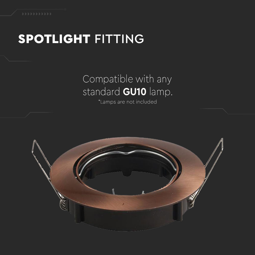 GU10 Fitting rotondo mobile Bronze