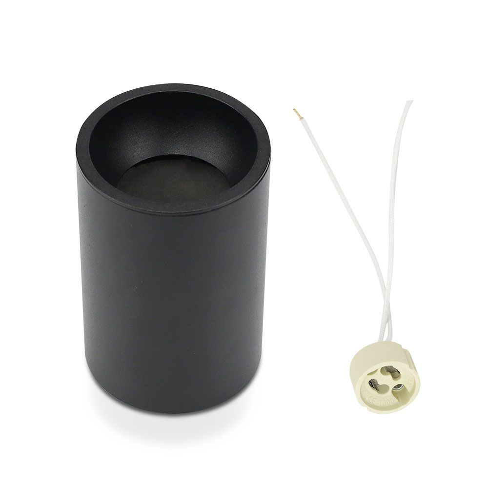 GU10 Surface Mounted Fitting Black img 1