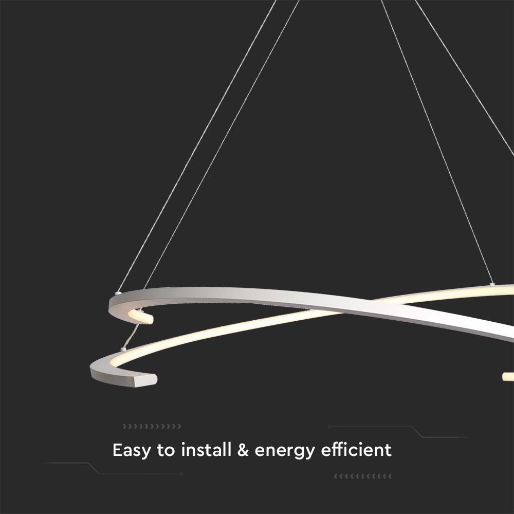 48W LED Designer Hanging Light 800*1200MM Triac Dimmable White