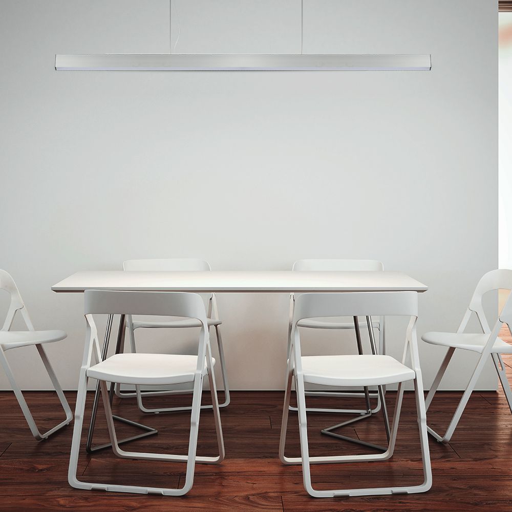 LED Linear Light SAMSUNG CHIP - 40W Hanging Suspension White Body 6400K 1200x35x67mm