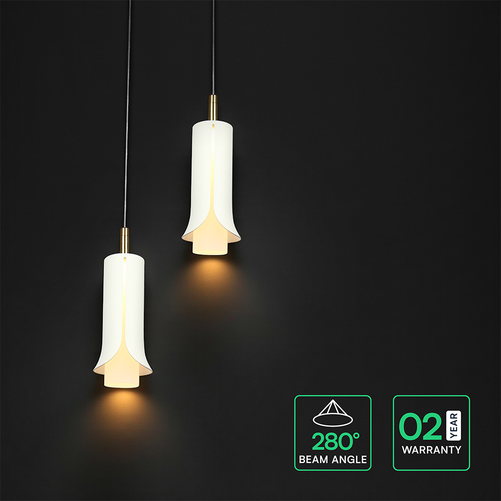 2X5W LED Decorative Hanging Lamp (D150*H30mm) 3000K Sandy White img 2