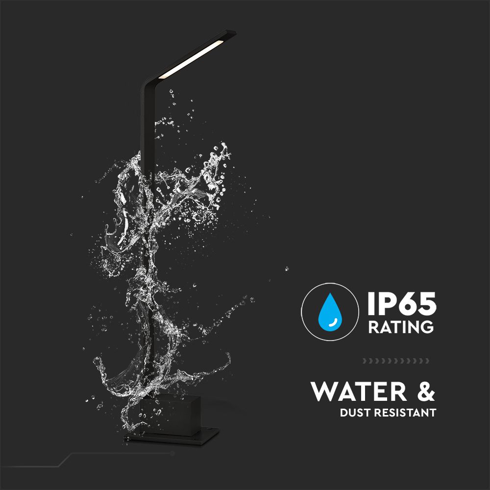 6W  Outdoor Bollard Lamp Black Body 4000K IP54 img 1