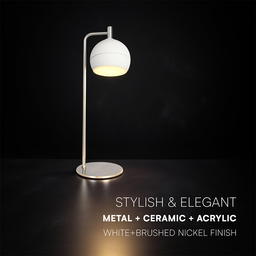 10W LED Decorative Lamp (D140*T5mm) 3000K Brushed Nickel+White img 1