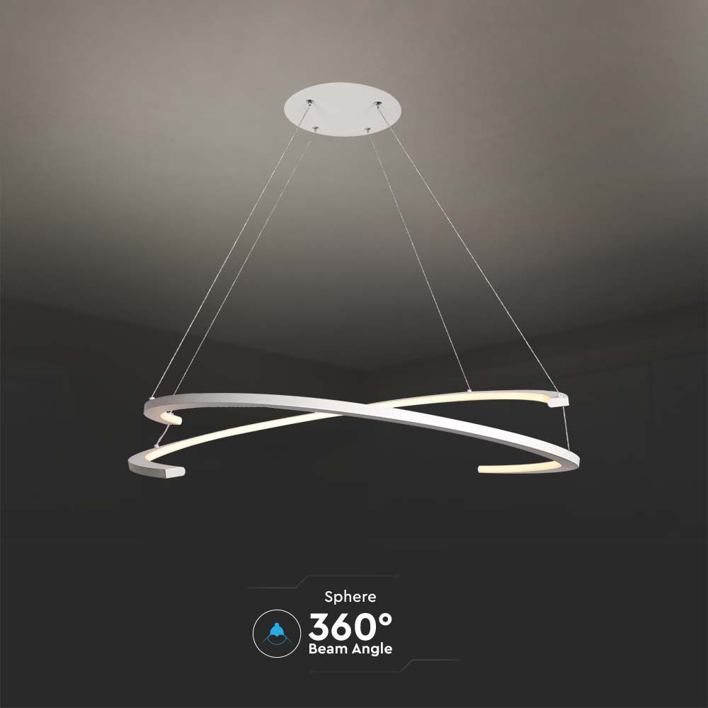 48W LED Designer Hanging Light 800*1200MM Triac Dimmable White img 2