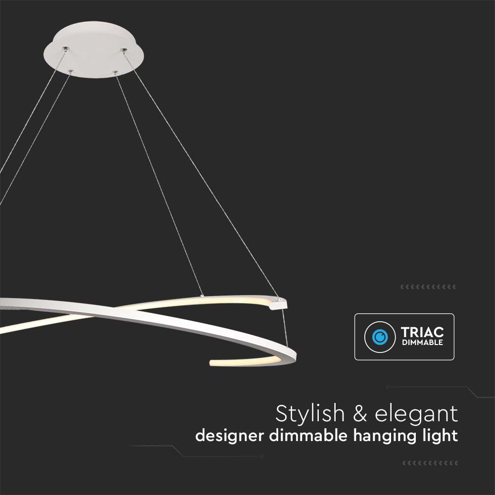 48W LED Designer Hanging Light 800*1200MM Triac Dimmable White img 1