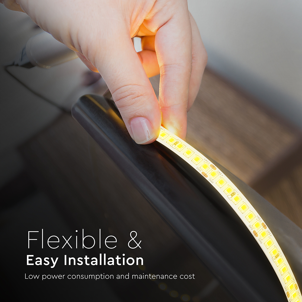 12W LED Stip Light CREE CHIP 3000K IP20 24V 8MM DOUBLE PCB img 2