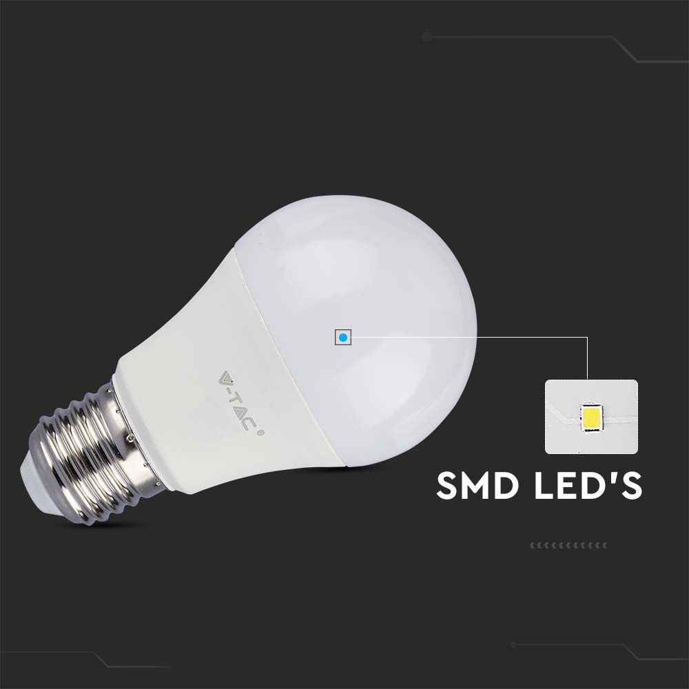 Lampadina LED Chip Samsung E27 10.5W A58 3000K
