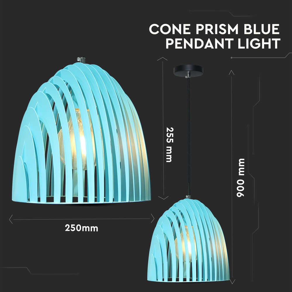 Pendente Light Cone Prism Blu