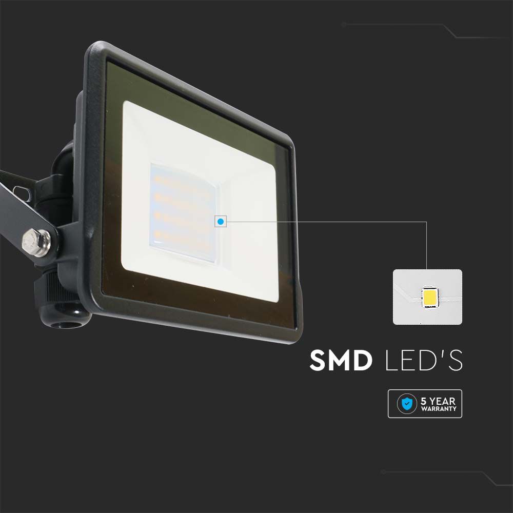 20W LED Floodlight SAMSUNG CHIP Black Body 6400K