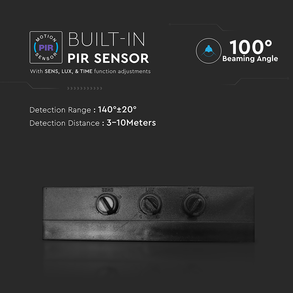 10W LED PIR Sensor Floodlight SAMSUNG CHIP White Body 6400K img 7