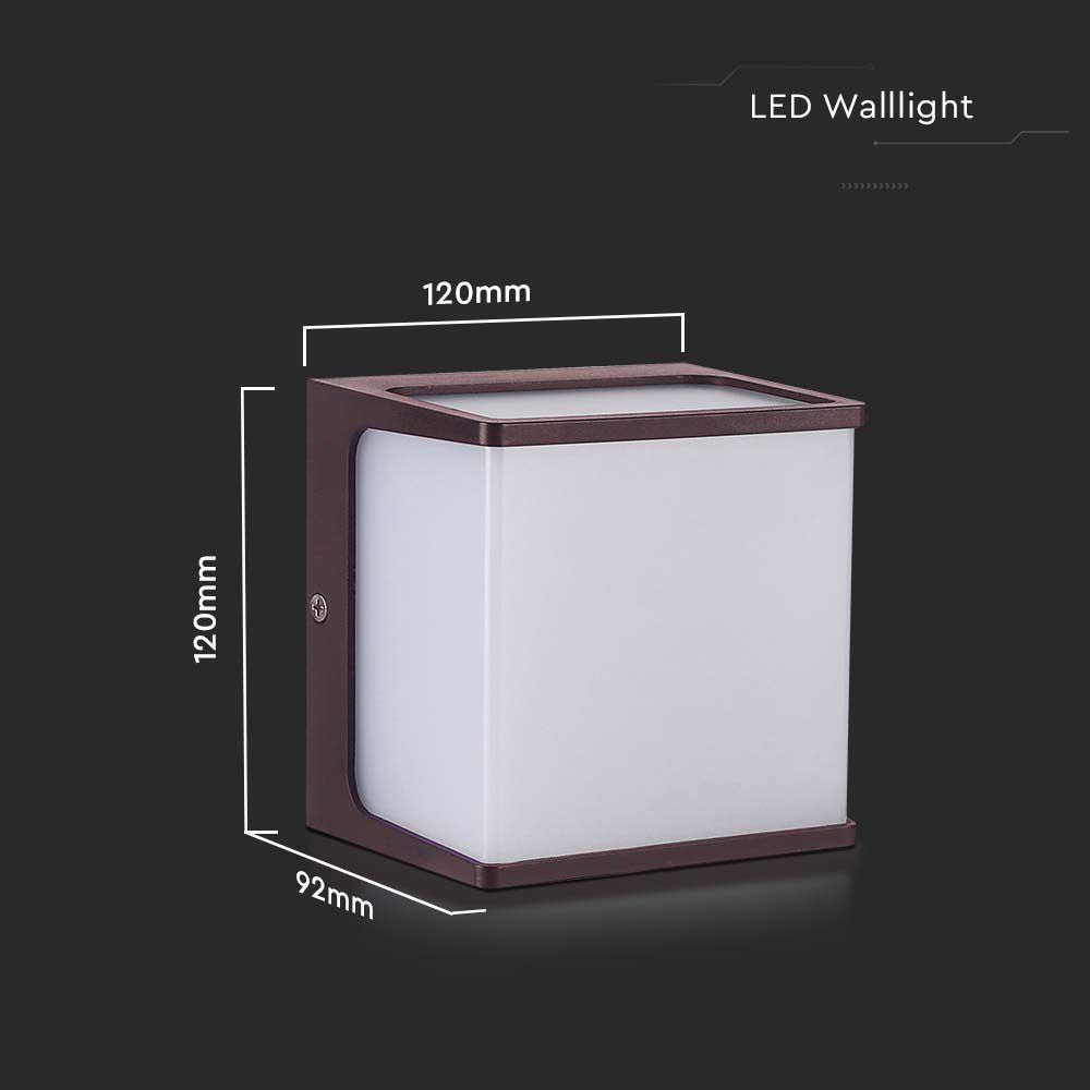 Lampada LED da Muro a Lanterna 8W Classica Colore Marrone 3000K IP65