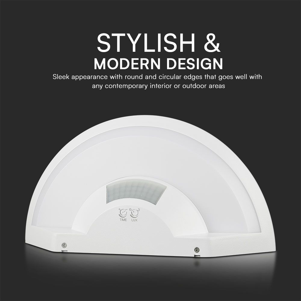 10W LED PIR Sensor Lamp SAMSUNG CHIP 3IN1 IP54 White Body