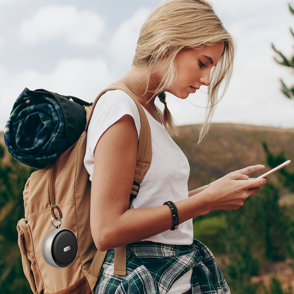 Portable altoparlante portatile Micro USB High End Cable 800mah Batteria Corpo Argento