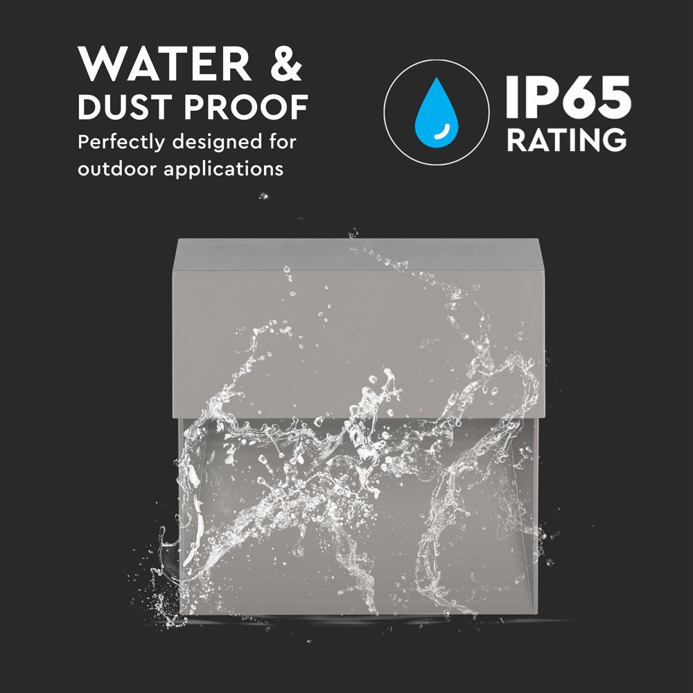 3W Faretto incasso LED Luce scale Corpo Grigio Quadrato Bianco Naturale img 1