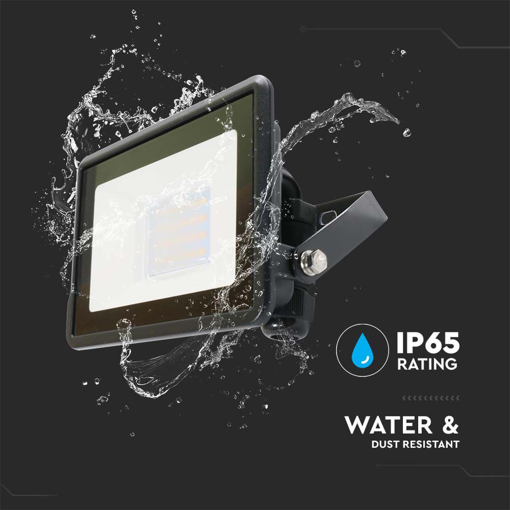 20W LED Floodlight SAMSUNG CHIP Black Body 6400K img 4