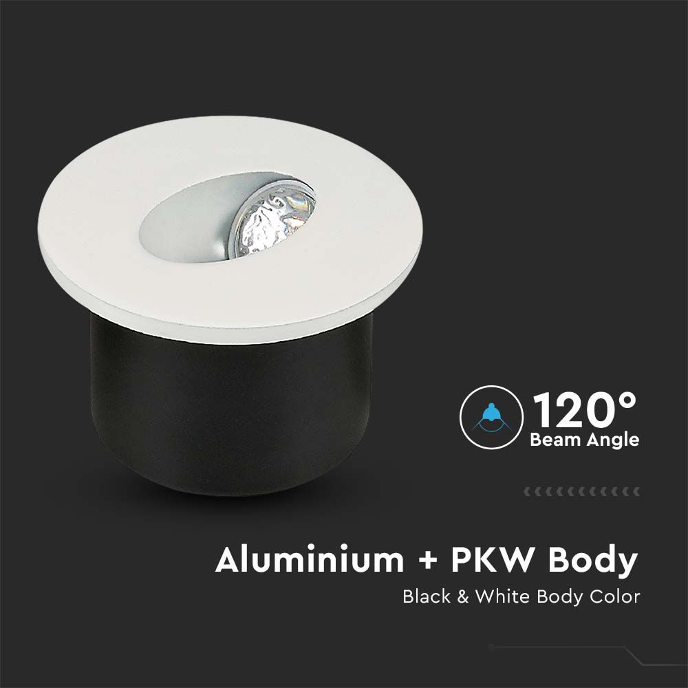 3W LED Step Light Round 3000K img 1