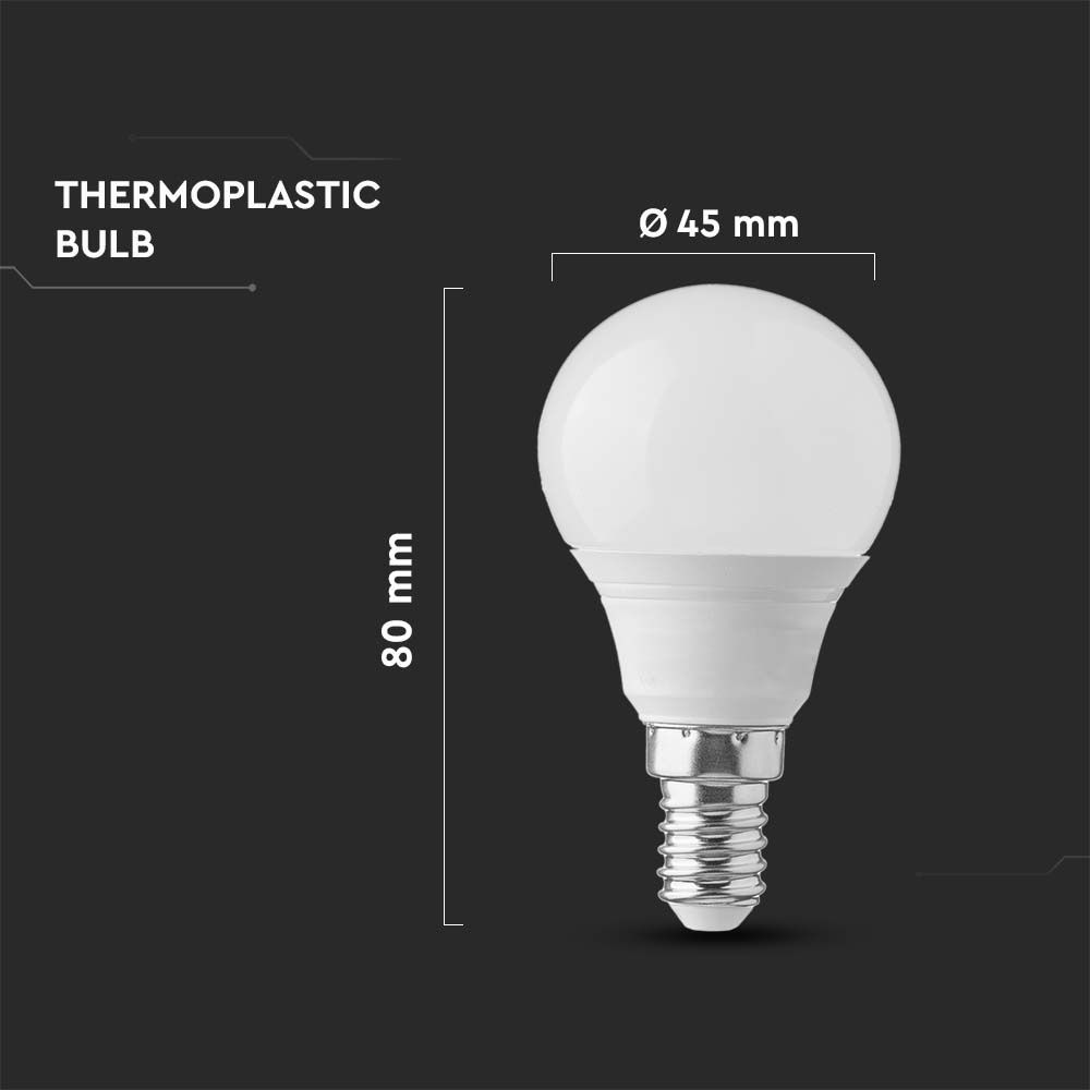 Lampadina LED - SAMSUNG CHIP 3.7W E14 P45 Plastica
