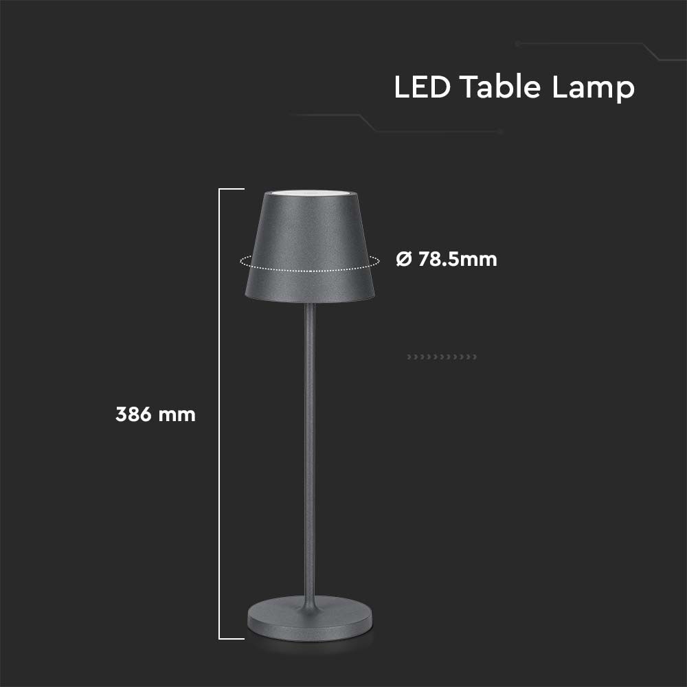 2W  Table Lamp (4400mA Battery) IP54 Green Body 3000K