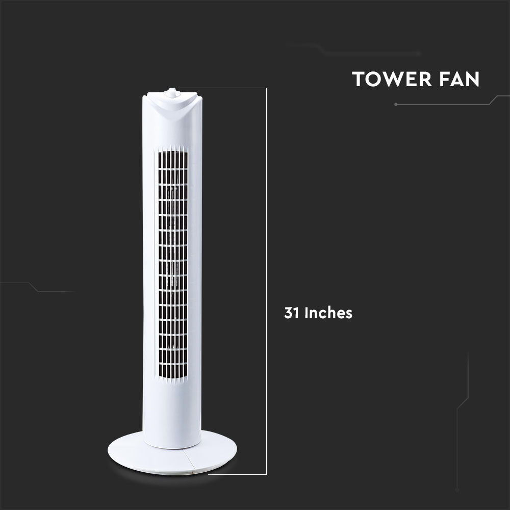 45W Ventilatore a torre con  Timer 31 pollici 3 pale