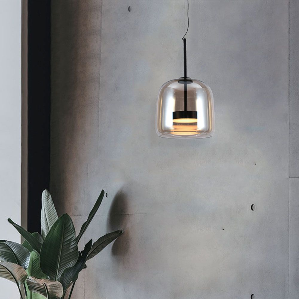6W LED Designer Pendant Lamp Metal + Glass Body D250*H240 3000K