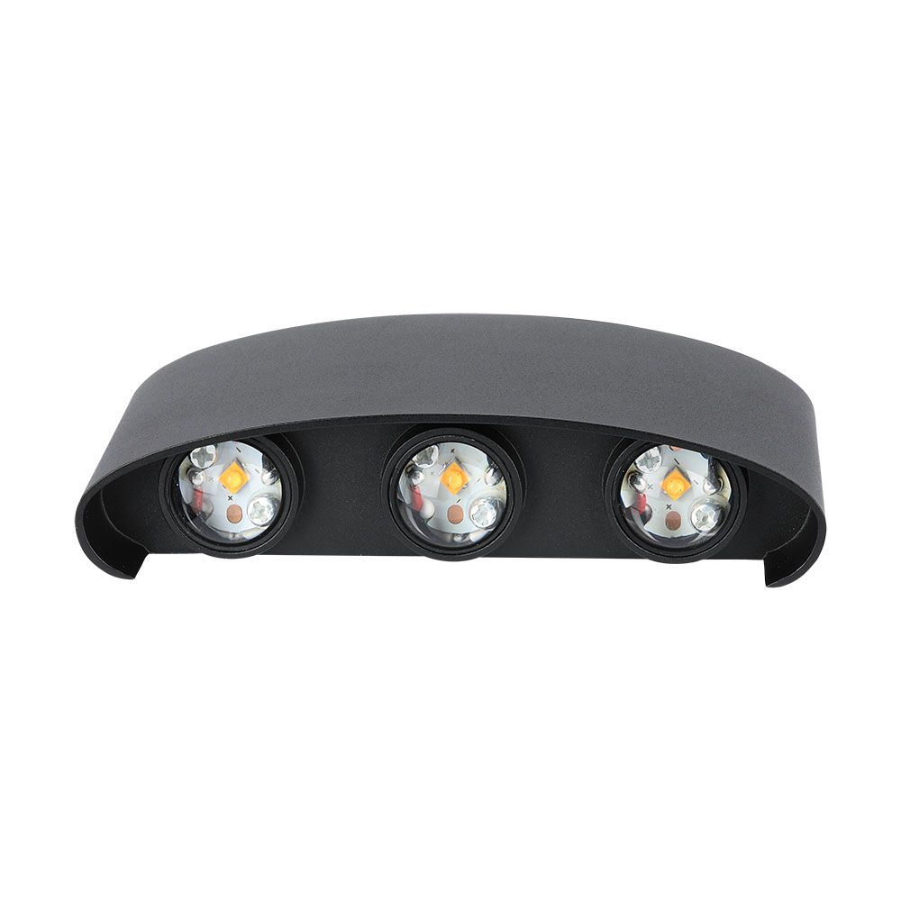 6W LED Wall Light Sand Black IP54 3000K img 1