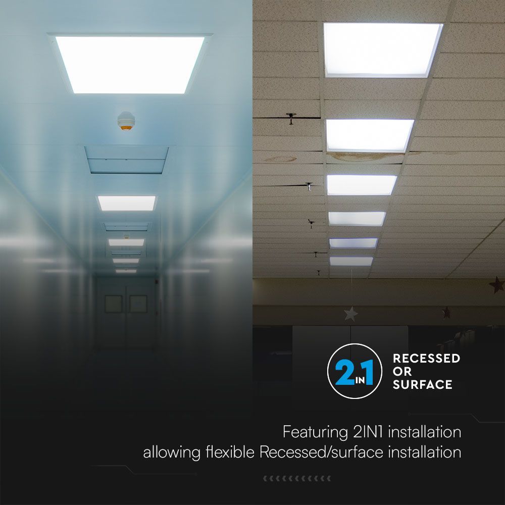 36W LED Panel 600x600 mm 2in1 4000K 6PCS/SET img 3