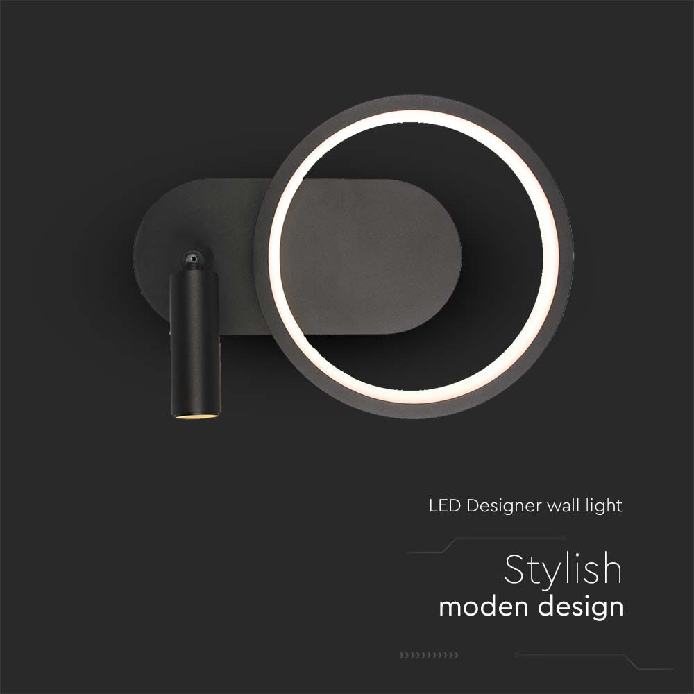 14W LED Designer Lampshade 250*100*180MM Black Body 