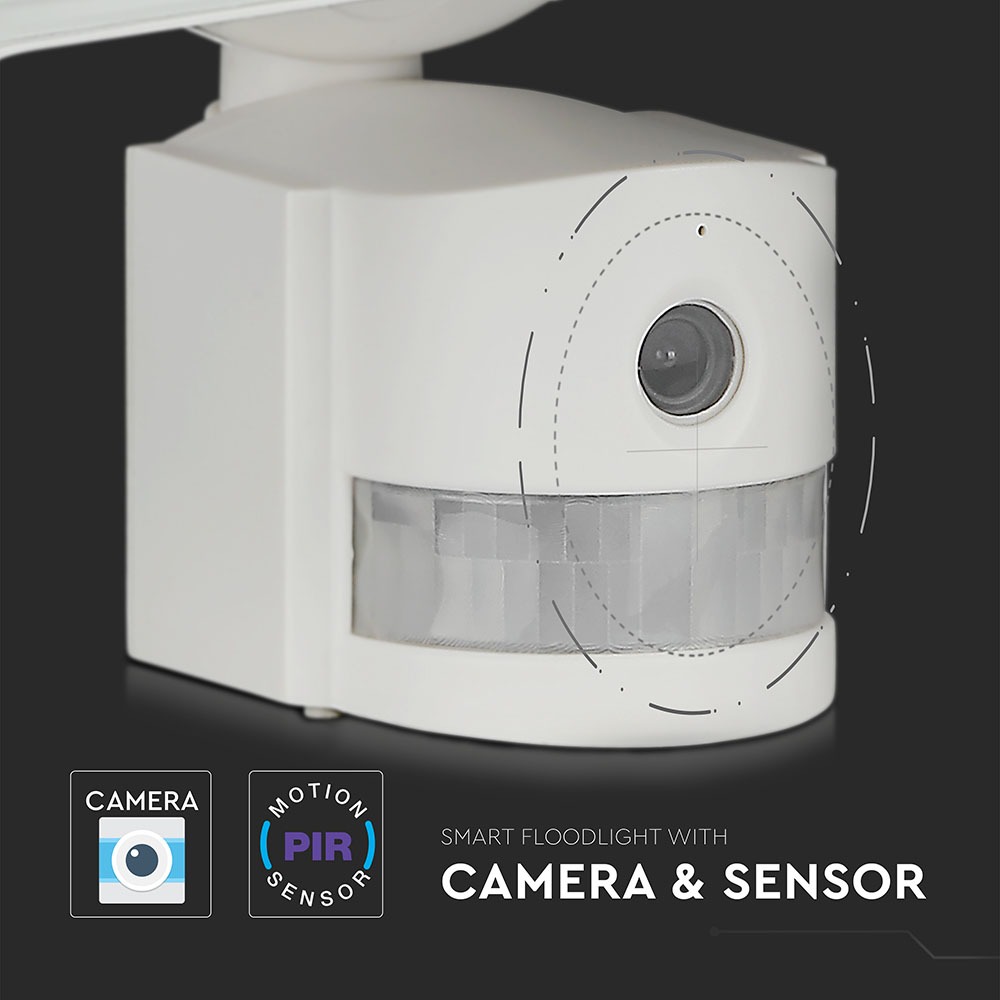 18W Proiettore LED con sensore WiFi obiettivo Bianco