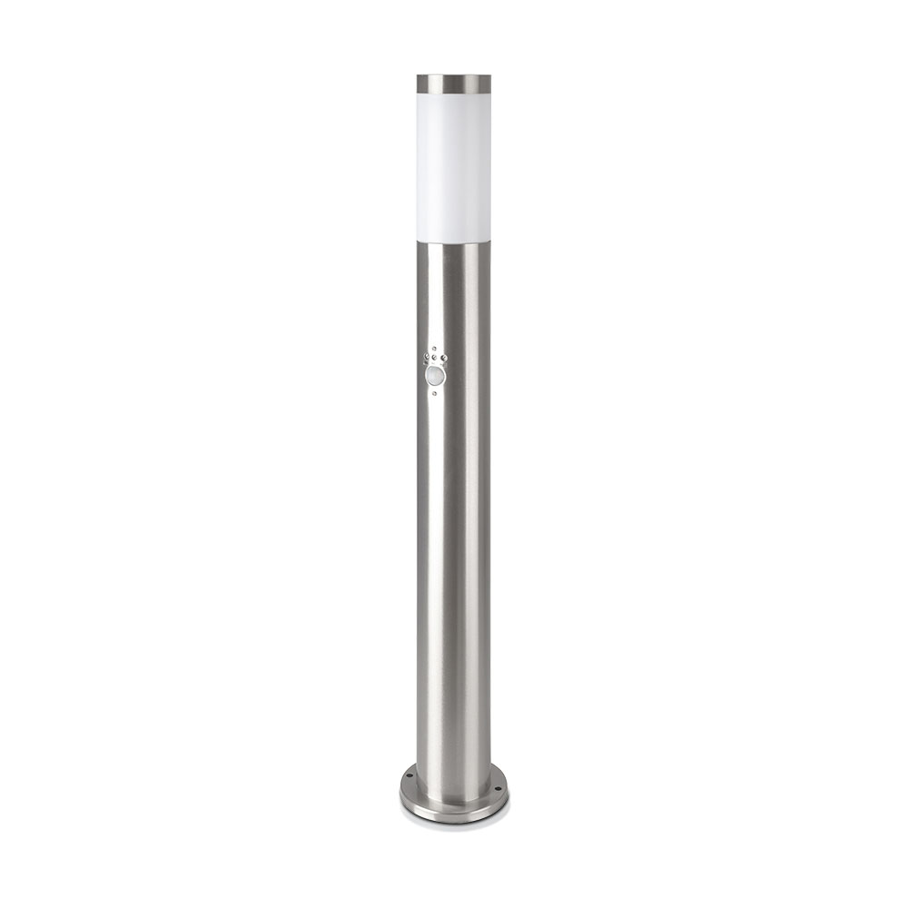 Bollard Lamp 80CM With PIR Sensor Stainless Steel Satin Nickel IP44