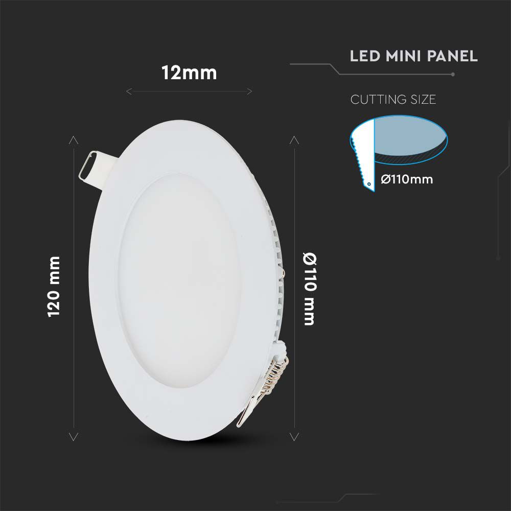 6W LED Premium Panel Downlight - Round 4000K
