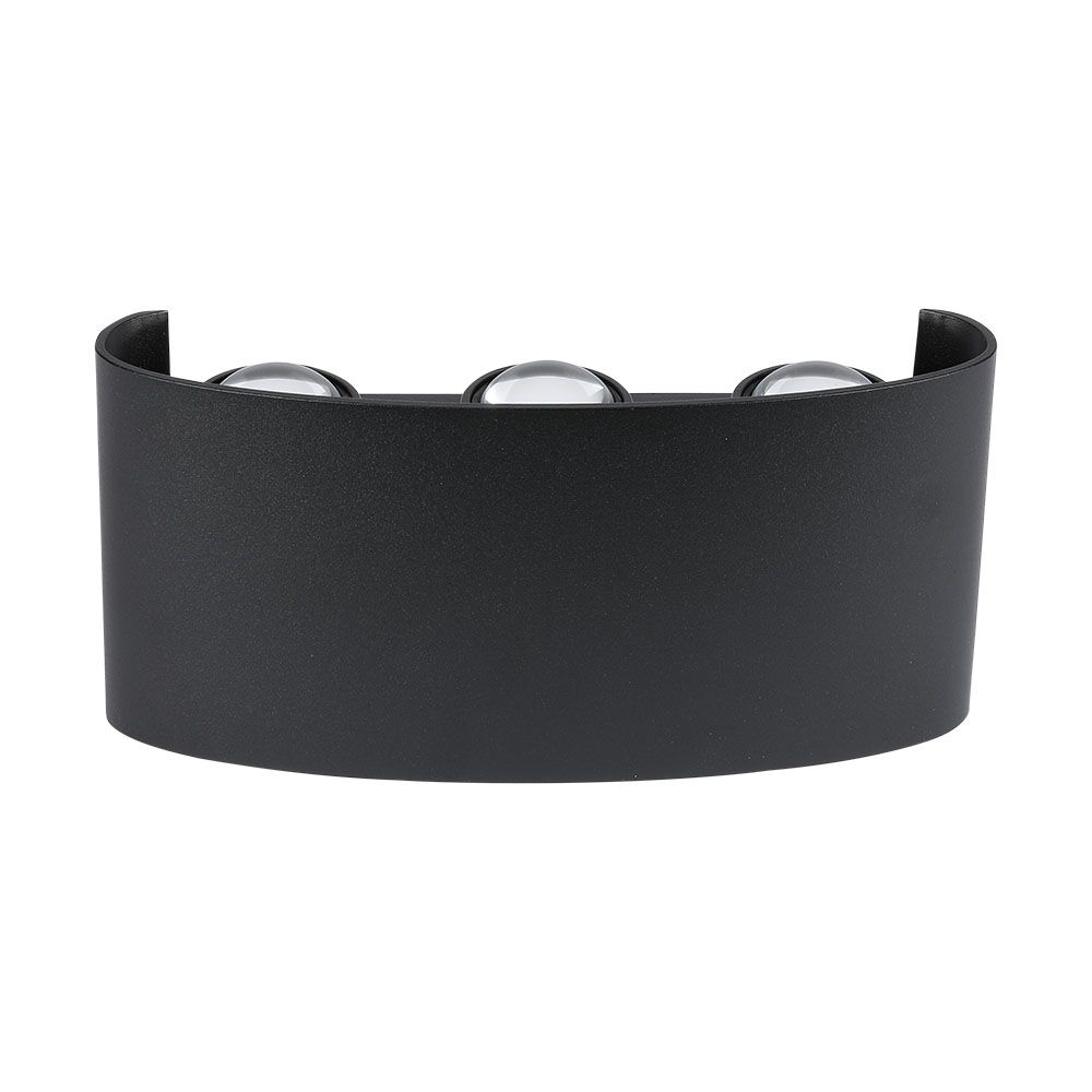 6W LED Wall Light Sand Black IP54 3000K img 2