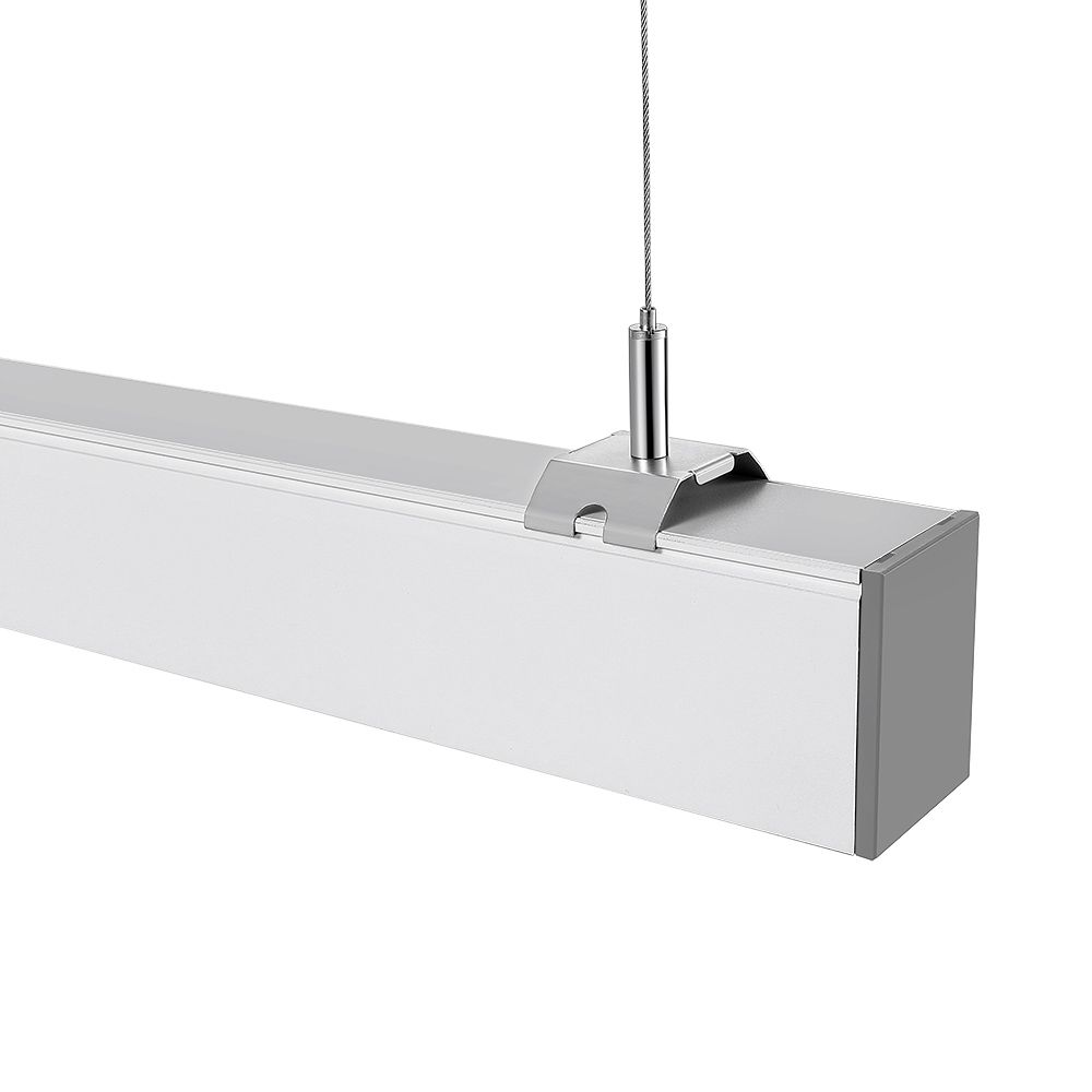 LED Linear Light SAMSUNG CHIP - 40W Hanging Suspension Silver Body 4000K 1200x50x65mm img 1