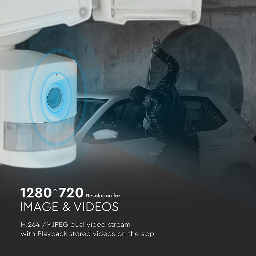 18W Proiettore LED con sensore WiFi obiettivo Bianco img 2