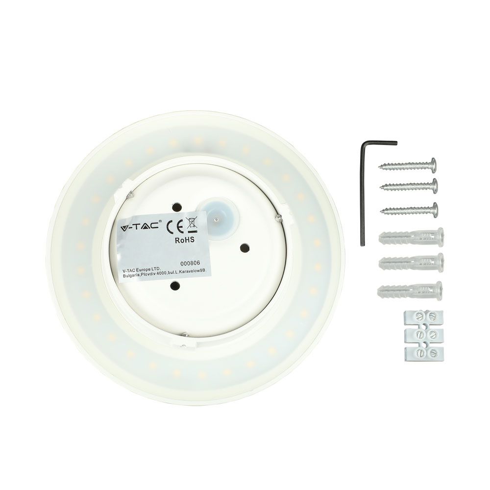 9W Wall Lamp White Body Round IP65 4000K img 3