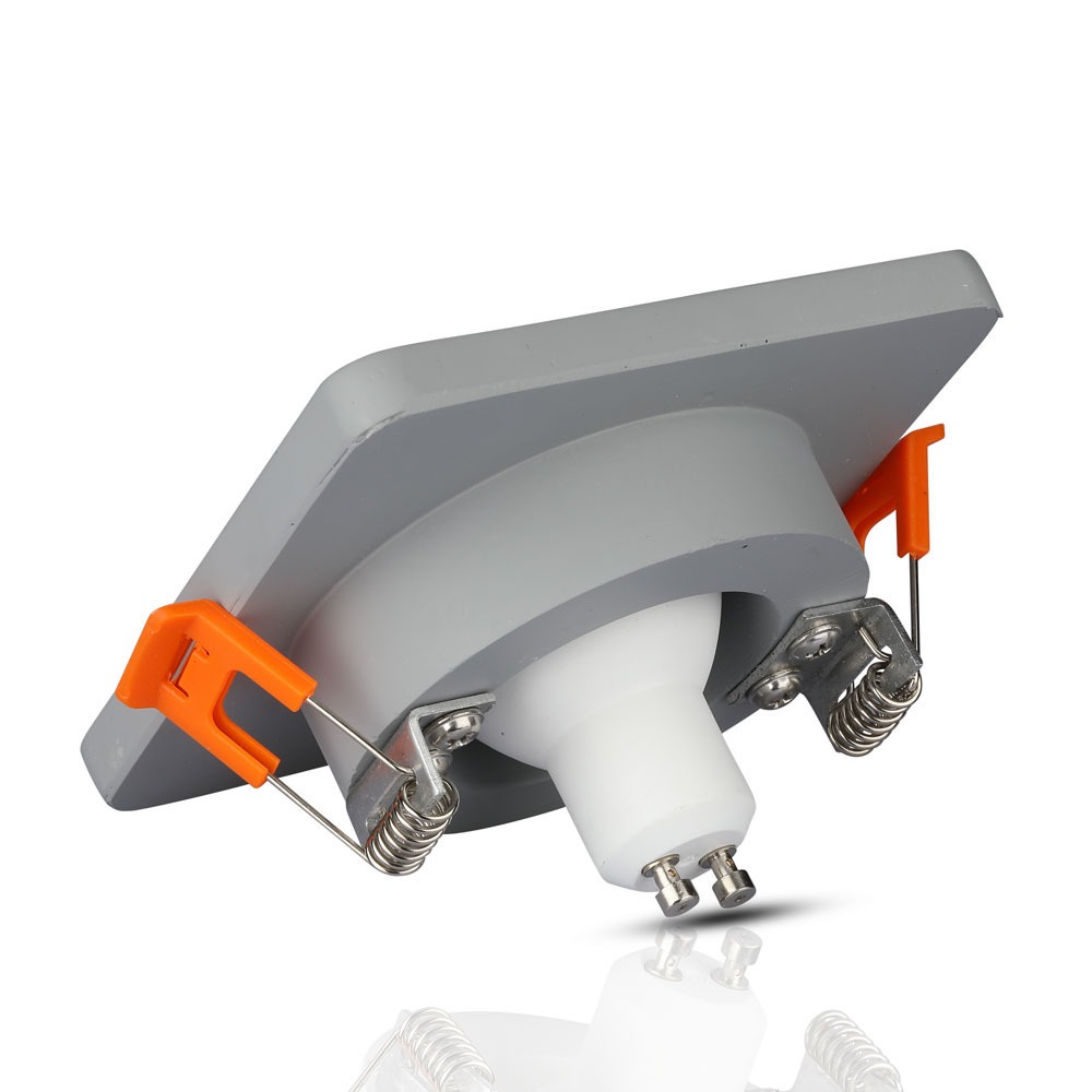 GU10 Fitting Gesso Metal Grey Plaster Matt Rose Gold, Quadrato Recessed img 2