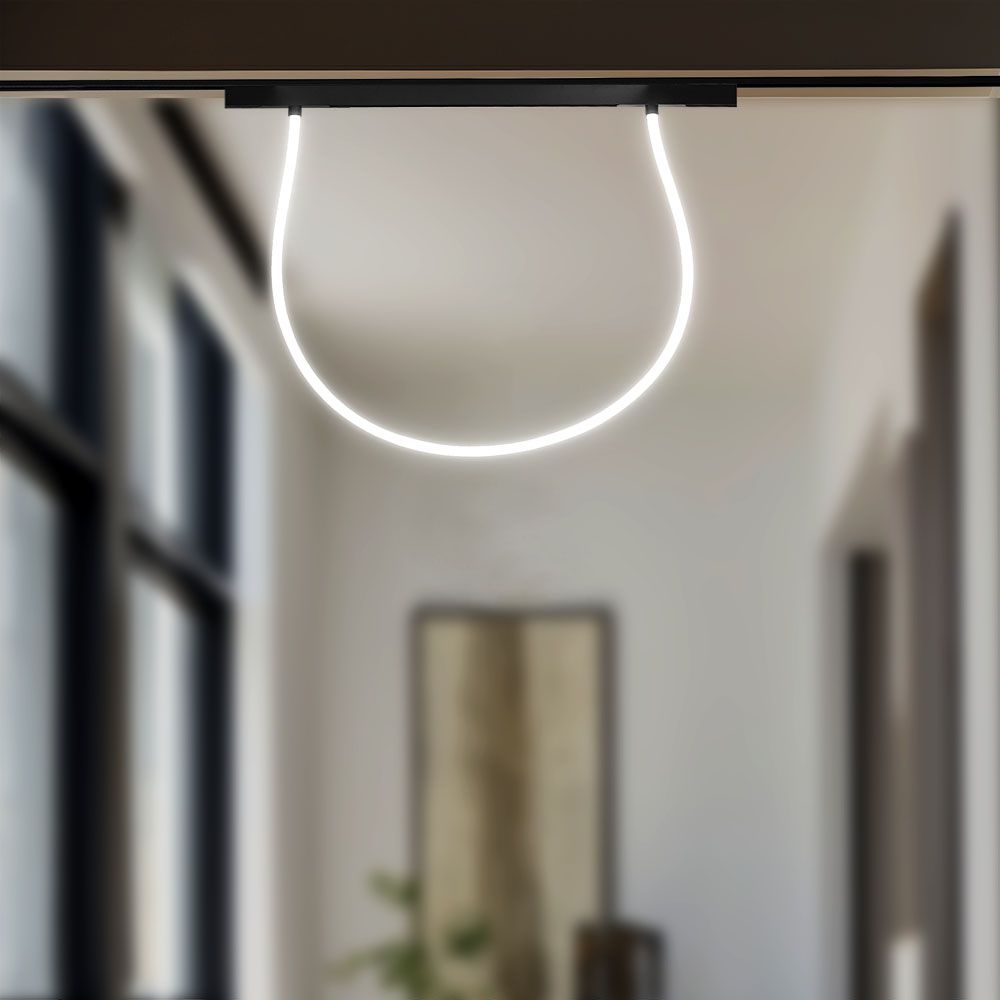 24W LED Smart Magnetic Track Light Flexible Tube 2M CCT: 3IN1 Dimmable Black Body img 1