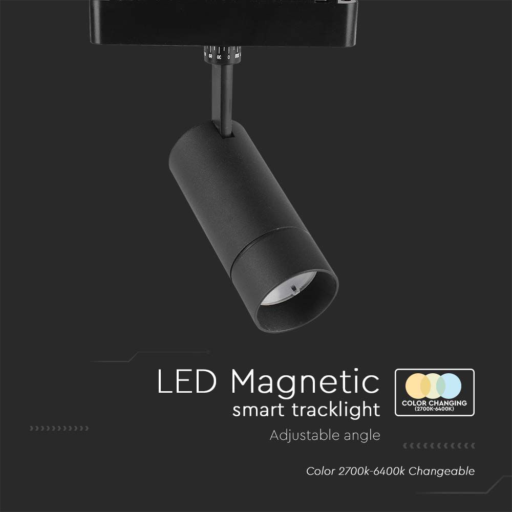 8W LED Magnetic SMART Tracklight Black 3in1