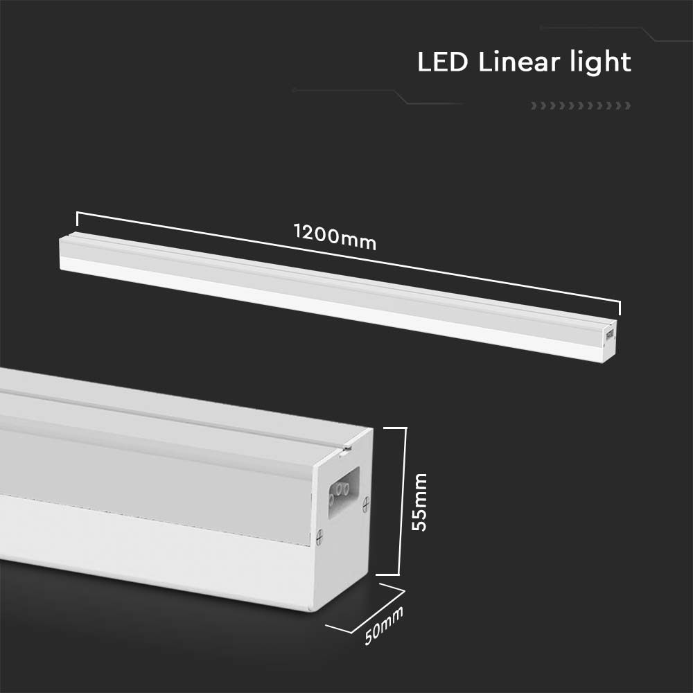 Plafoniera LED Lineare 40W 120cm Colore Bianco 6500K IP20