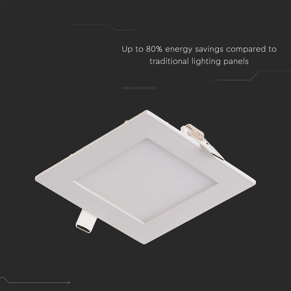 6W LED Premium Panel Downlight - Square 6400K img 1