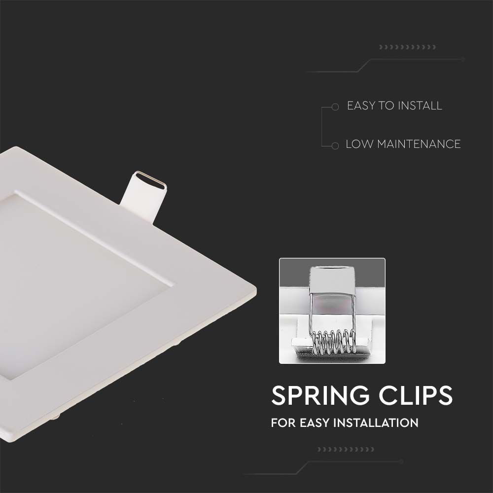 6W LED Premium Panel Downlight - Square 6400K img 2