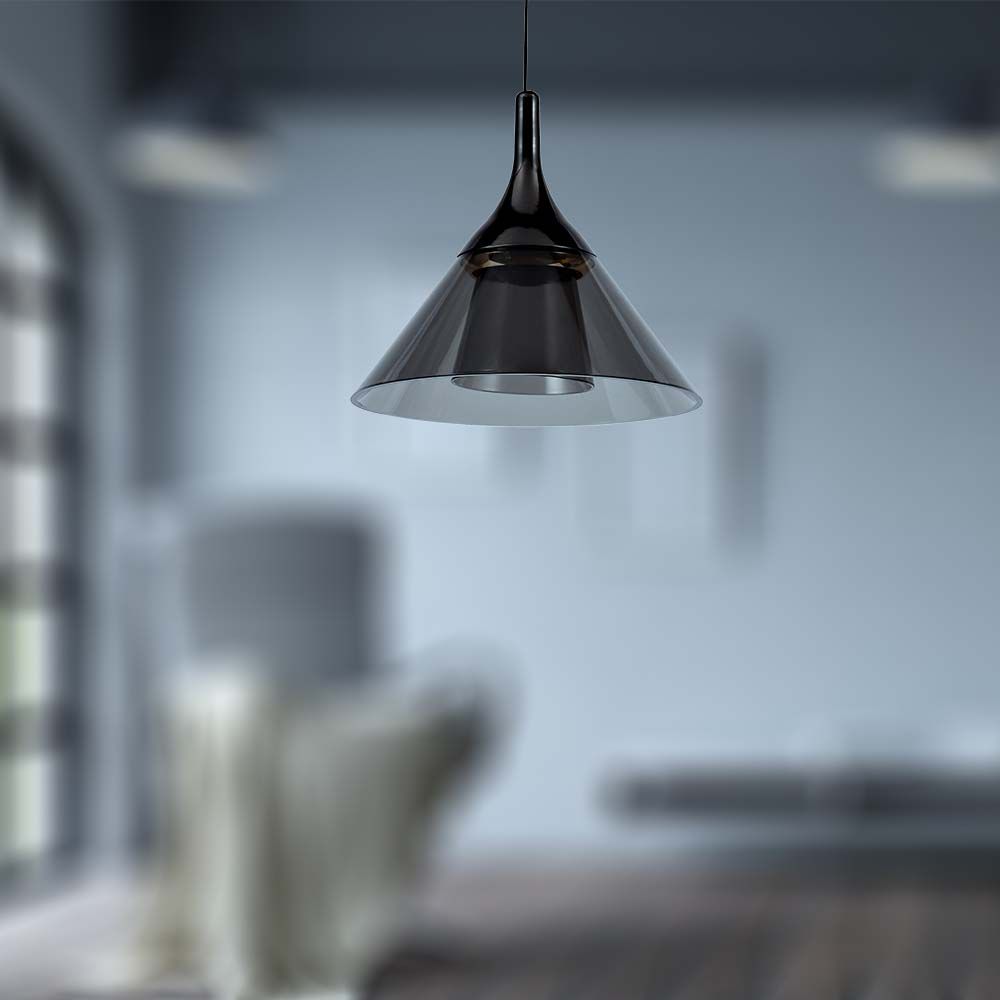 9W LED Designer Hanging Lamp (19.5*17.5*100CM) Black 4000K img 1