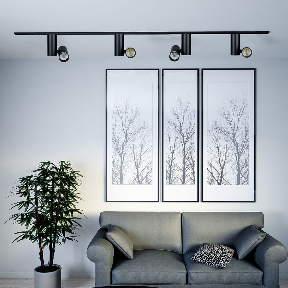 30W Proiettore a pista LED Corpo Nero Bianco