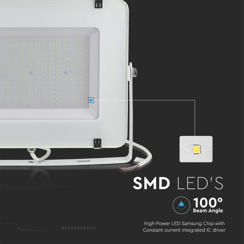 200W LED Floodlight SMD SAMSUNG CHIP G2 White Body 4000K